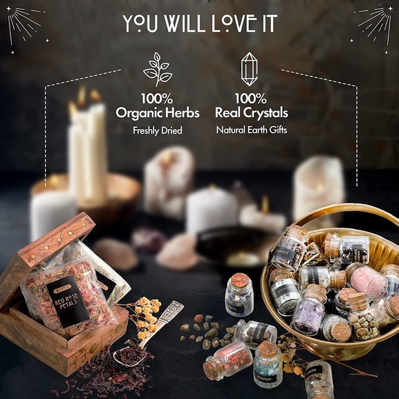 🕯✨🐈‍⬛ Traditional Witch Crafting Starter Kit real organic herbs & real c… - Picture 15 of 17